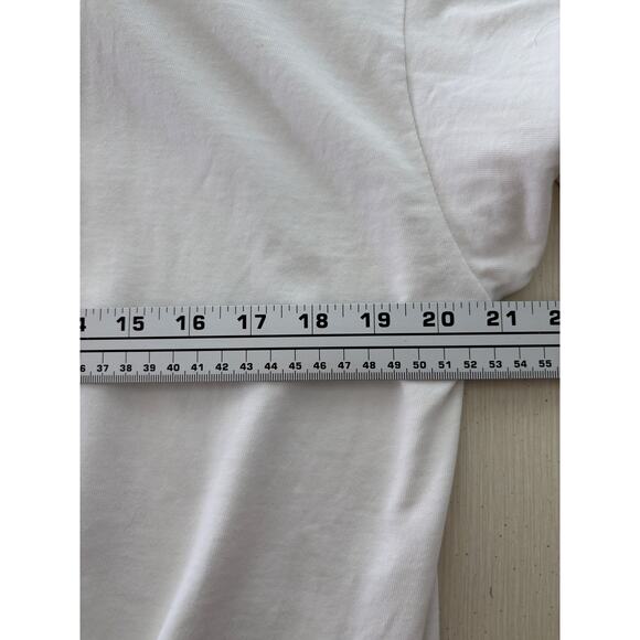 Karen Kane Women’s Medium Cream V-Neck Knit Top Black Gold Trim Classic Resort - Picture 6 of 7